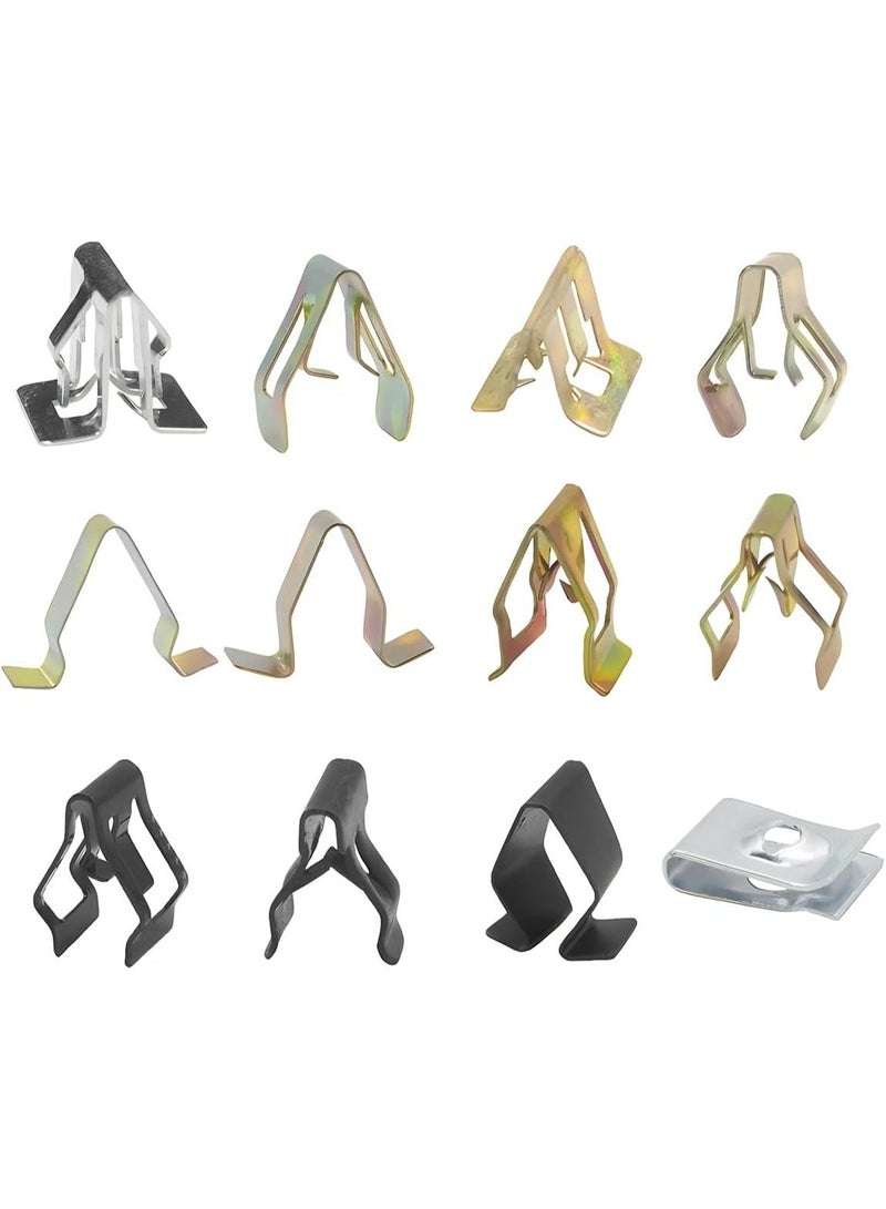 مشابك تزيين لوحة القيادة - 240 قطعة بـ 12 حجمًا من مشابك معدنية، مشابك تشكيل السيارات، استبدال لوحة القيادة لمعظم السيارات - Image 4